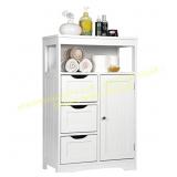 ZenStyle Bathroom Cabinet  3 Drawers  White