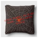 Threshold red/gold spiderweb 18"x18ï¿½ throw pillow