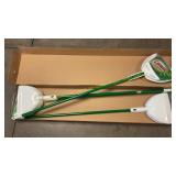 4ct Libman precision angle brooms with dustpans