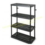 Gracious Living 4-Shelf Storage, Black