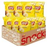 Lays Potato Chips Classic - 1oz (Pack of 40)