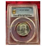 1960 Washington Silver Quarter PCGS MS-65