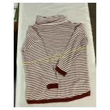 Large Striped Turtleneck Sweater