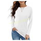 Womens Short Sleeve Crew Neck Basic Tee Large