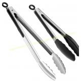 Set of 2 Cooking Tongs,600 F Heat-Resistant