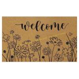 Heyfibro Wildflower Door Mat, 29 x 17 Inch