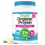 Orgain Vegan Protein Powder, Vanilla, 2.02 lb