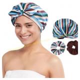 2ct VI-FA Reusable Waterproof Shower Cap