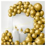 Gold Balloon Arch Kit, 2pk Rainbow Streamers