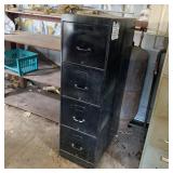 Black 4 Drawer Metal Filing Cabinet