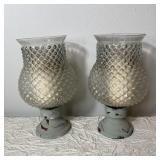 2- Glass Candle Holders