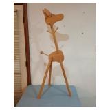 Wood Giraffe Clothing Rack