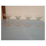 Clear Margarita Glasses - 4 PC