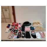 Ladies Hats, Gloves & Socks. Most are New with Tag