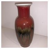 VTG Hosley TM Potteries Drip Glaze 9" Vase