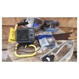 Heater, Handsaw, sprinkler, cabinet handles & more