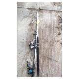 (3) Fishing poles OKUMA, AGILITY & other