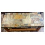 SLATE TOP COFFEE TABLE ELK ETCHED CORNERS