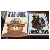 METAL SMOKEY BEAR SIGN & POSTER