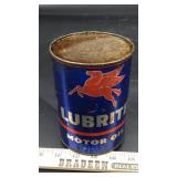 MOBIL LUBRITE OIL 1 QT. OIL CAN (FULL)