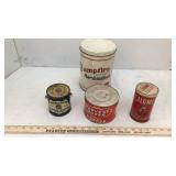 (4) VINTAGE TINS