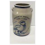 Keatonï¿½s Pottery 1985 - 1995 w/Bird Design 11"