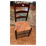 Ladder Back Woven Wicker Caned Seat Chair