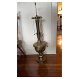 Very Heavy Brass Table Lamp  40 inches tall