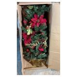 Candles & 42" Xmas poinsettia pre lit tree