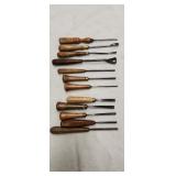 Addis Carving Tools: Lot Of 12