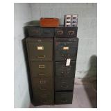 2 Metal Filing Cabinets & Misc