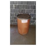 Vtg 55 Gallon Drum with Metal Top