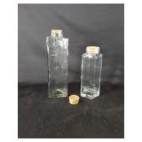 2 Vtg Glass Container w/ Fork