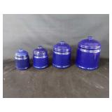 Set of 4 Blue Cannisters