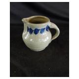 Antique E. A. Hilton Cobalt Decorated Pitcher