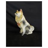 Vtg Chalkware 11" Carnival Dog