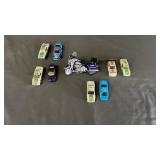 8 Die Cast Racing Cars