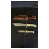 NIB Timber Rattler 2 Piece Bowie Knife Set