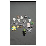 Silvertone Brooches & Misc