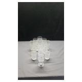 Wexford Set 14 Clear Glass Flat Tumblers