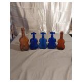 5 Vtg. Violin Bottles