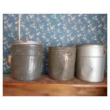 3 Old Metal Cans