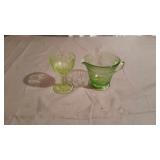 Green Depression Glass Lot