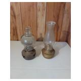 2 Metal Kerosene Lamps