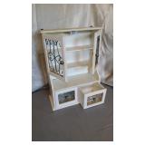 White Two Door wall shelf