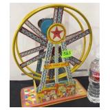 Vintage wind-up tin toy Farris Wheel needs