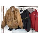 Leather jacket med, Port Authority lg, Montana lg