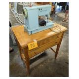Singer Sewing Machine and Wood Cabinet