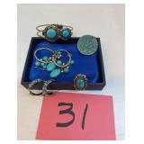 Turquoise Jewelry Lot