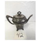 Quad Plate Silver Tea Pot